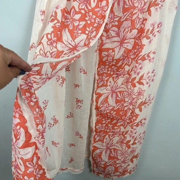 NWT Intimately Free People 100% Cotton Gauzy Open Front Slip Skirt Sz M - Picture 5 of 8